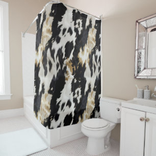 Black White Gold Cowhide