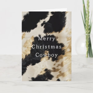 Black White Gold Cowhide Card