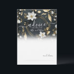 Black White Gold Floral Wreath Wedding Advice Card<br><div class="desc">Modern Vintage Elegant Wedding Advice Card Template - Elegant Black White and Gold Floral Wreath.
These Designs Can Be Personalized For Your Special Occasion And Would Be Perfect For Your Wedding,  Bridal Shower,  Engagement Party,  Birthday Party And Many More Special Occasions.</div>