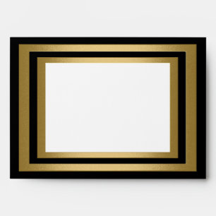 Black White Gold Frame All Events Envelopes