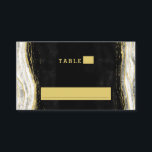Black White & Gold Geode Wedding Table Number Place Card<br><div class="desc">Black White & Gold Geode Agate Marble, With Sparkling Gold foil accents, and Modern trendy brushed script font. Onyx Black, Dark Grey, and white stone look, is luxurious and modern for your wedding - Personalized Wedding Reception Guest Seating Table Number Place Card! ~ Check my shop to see the entire...</div>