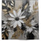 Black White Gold Grey Floral Print