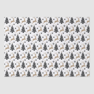 Black White & Gold Masculine Pattern Tissue Paper