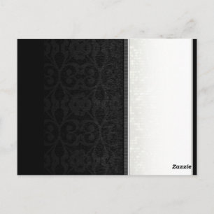 Black & White Gold Match BLANK Folding Place Cards
