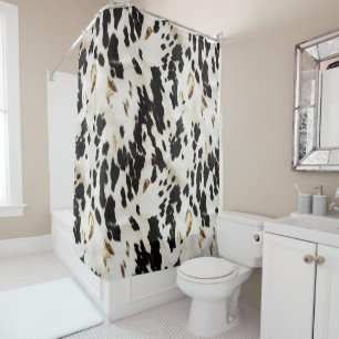 Black White Gold Southwest Cowhide