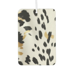 Black White Gold Western Cowhide Air Freshener