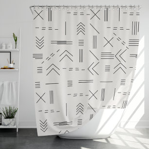 Black White Gorgeous Modern Geometric Pattern