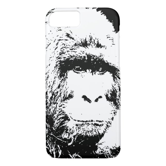 Black & White Gorilla Case-Mate iPhone Case (Back)