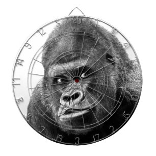 Black White Gorilla Dartboard
