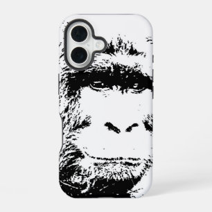 Black & White Gorilla iPhone 16 Case