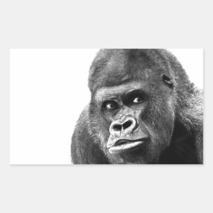 Black White Gorilla Sticker