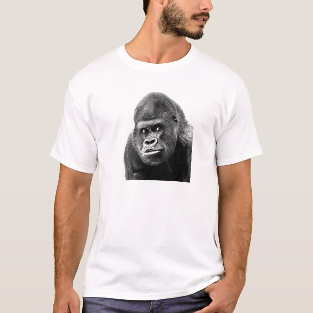 Black White Gorilla T-Shirt (Front)
