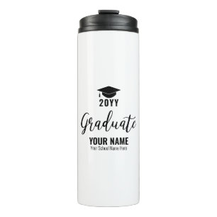 Black & White Graduation Gift Custom Thermal Tumbl Thermal Tumbler