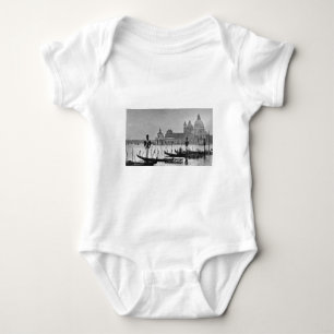 Black White Grand Canal Venice Italy Travel Baby Bodysuit