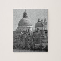 Black White Grand Canal Venice Italy Travel