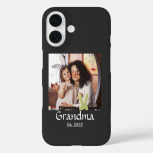 Black White Grandma Established Bold Photo iPhone 16 Case
