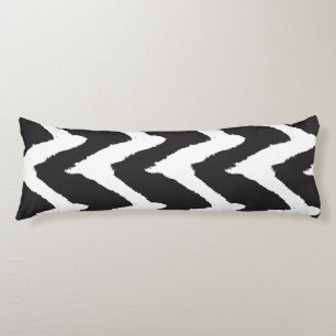 Black White Graphic  Body Pillow