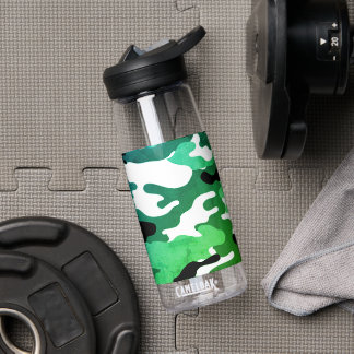 Black & White Greenleaf Camo Camelbak Water Bottle