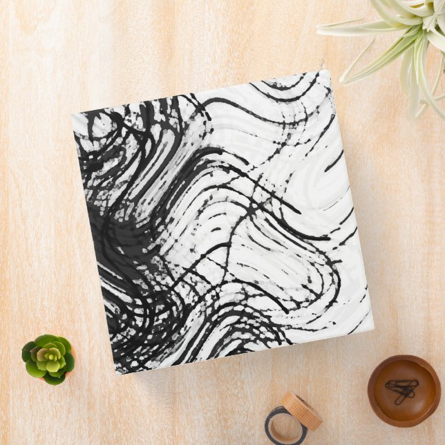 Black, White, & Grey 3-Ring Binder (In Situ)