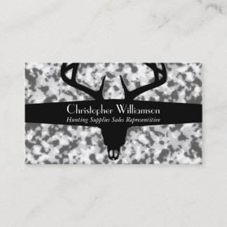 Black White & Grey Camouflage Business Card