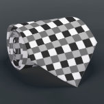 Black White Grey Chequerboard Tie<br><div class="desc">Great gift ideas for birthday,  Christmas,  Father's Day ... </div>