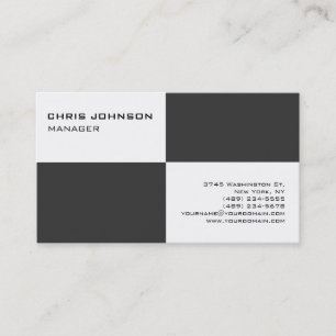 Black & White Grey Consultant Business Card