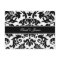 Black white & grey damask Wedding RSVP