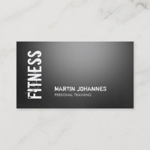 Black White Grey Fitness Carte de visite moderne