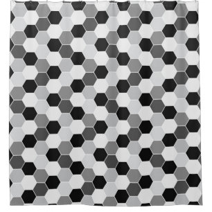 Black White Grey Honeycomb Pattern