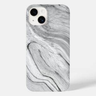Black White Grey Marble Pattern iPhone / Android  Case-Mate iPhone 14 Case