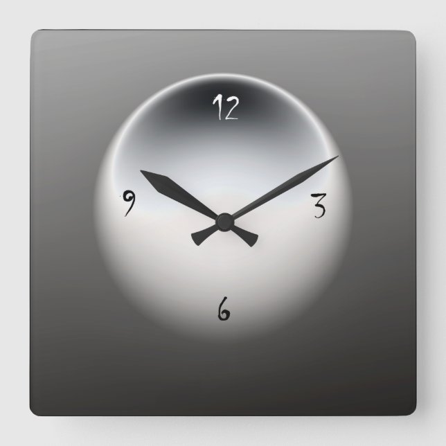Black/White/ Grey> Minimalist Wall Clock (Front)