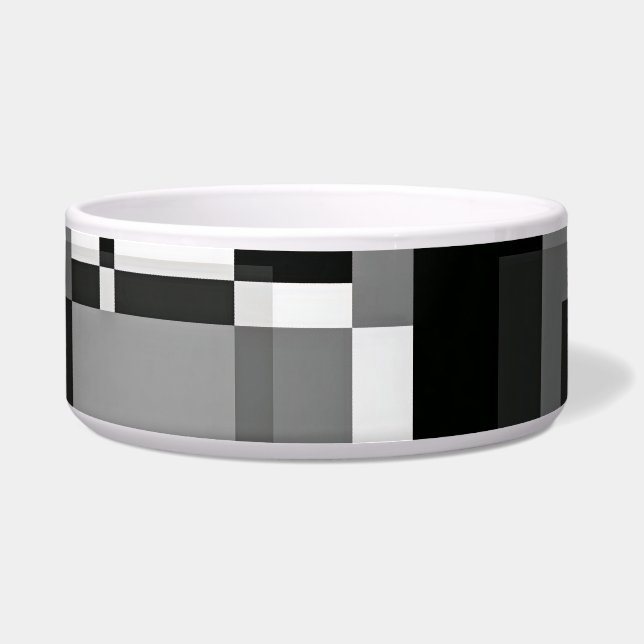 Black White Grey Modern Cool Abstract Geometric (Front)