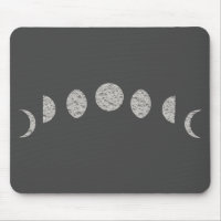 Black White Grey Moon Phases Modern Minimal