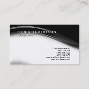 Black White Grey Pattern Business Card