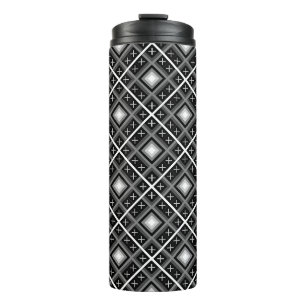 Black, White, Grey Persian Thermal Tumbler