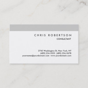 Black White Grey Stripe Business Card