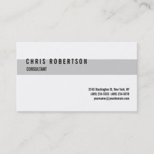 Black White Grey Stripe Business Card