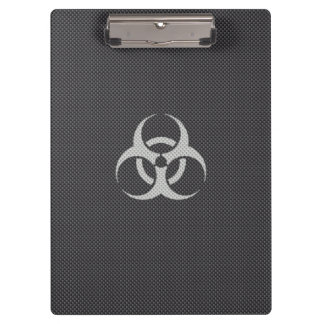 Black White & Grey Toxic Carbon Fibre Clipboard