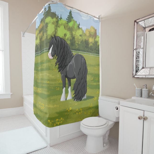 Black & White Gypsy Vanner Tinker Draught Horse (In Situ)
