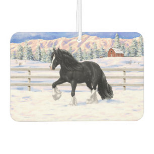 Black & White Gypsy Vanner Tinker Draught Horse Air Freshener