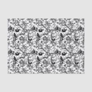 Black & White Halloween Toile Tissue Paper