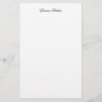 Black White Handwriting Elegant Minimalist Name