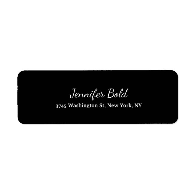 Black White Handwriting Script Creative Plain (Front)