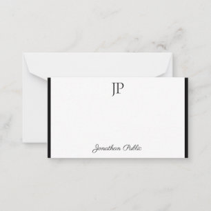 Black White Handwritten Script Monogram Template