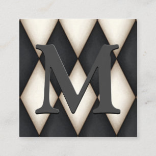 Black & White Harelquin Customized Calling Card 