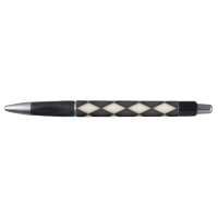 Black & White Harlequin Diamond Check Pattern