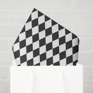 Black & White Harlequin Diamonds Tissue Paper