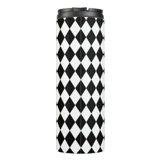 Black & White Harlequin  Thermal Tumbler