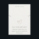BLACK WHITE HEART BIRTHDAY GIFT NECKLACE DISPLAY PLACE CARD<br><div class="desc">If you need any further customisation please feel free to message me on yellowfebstudio@gmail.com.</div>