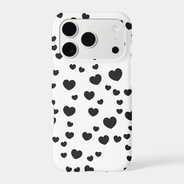 Black & White Heart Pattern art (Back)